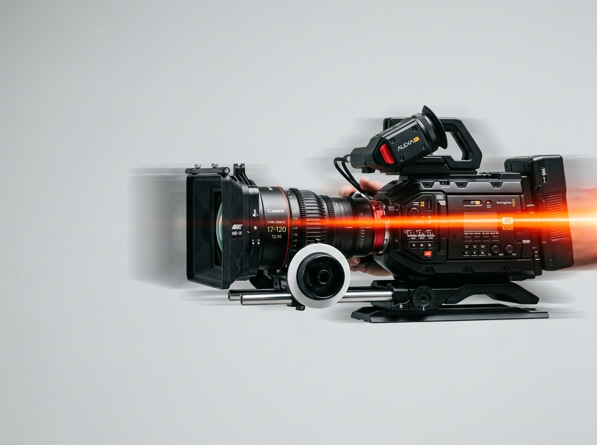 Cinema Camera Rig in Speed Motion